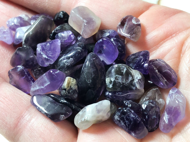 Amethyst Gem Chips - Crown & Third Eye Chakra Stone - Loose Crystals - Spell Jar - Intention Tools