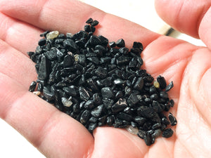 Black Tourmaline Gem Chips - Root Chakra Stone - Loose Crystals - Spell Jar - Intention Tools