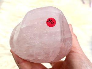 Rose Quartz Crystal Flame 153mm BU - Heart Chakra Stone