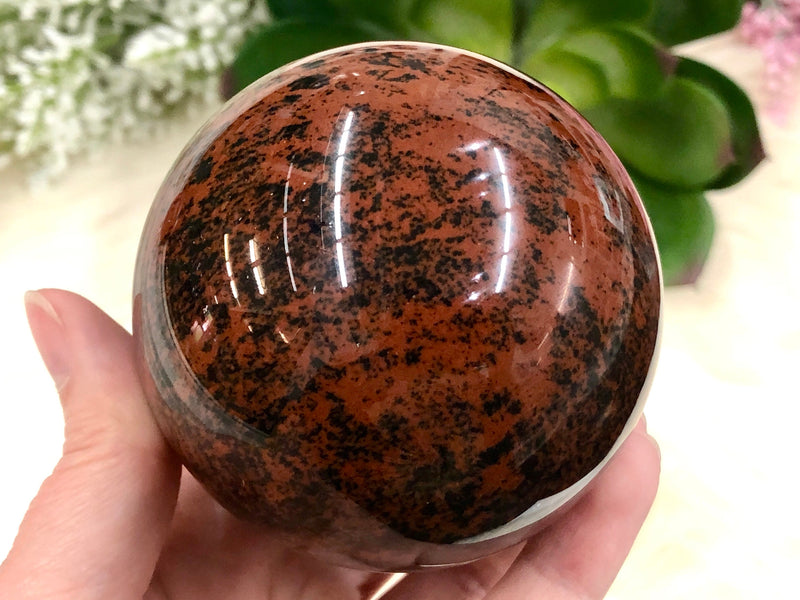 Mahogany Obsidian Sphere 72mm AFV - Sacral and Root Chakra