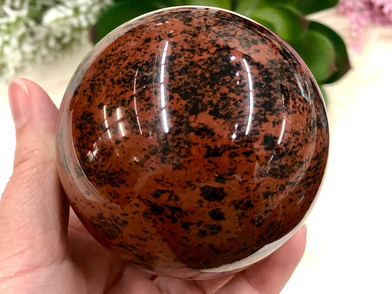 Mahogany Obsidian Sphere 72mm AFV - Sacral and Root Chakra