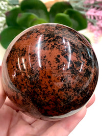 Mahogany Obsidian Sphere 72mm AFV - Sacral and Root Chakra