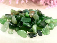 Nephrite Jade Gem Chips - Heart Chakra Stone - Loose Crystals - Spell Jar - Intention Tools