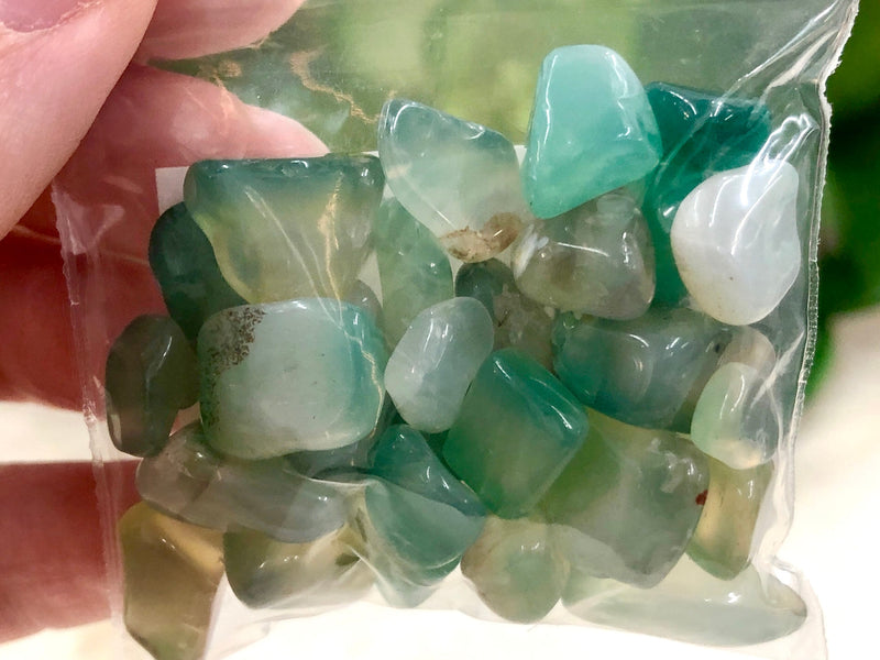 Green Agate Gem Chips - Heart Chakra Stone - Loose Crystals - Spell Jar - Intention Tools