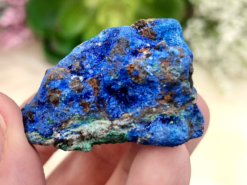 Raw Azurite Malachite 36mm AMP - Crown and Third Eye Chakra