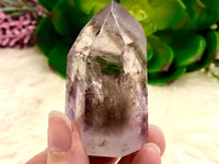 Amethyst Point with Smoky Phantom 60mm AOB - Protection Stone - Third-Eye and Crown Chakra