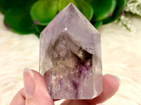 Amethyst Point with Smoky Phantom 52mm AOC  - Protection Stone - Third-Eye and Crown Chakra