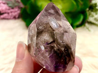 Amethyst Point with Smoky Phantom 49mm AOA  - Protection Stone - Third-Eye and Crown Chakra