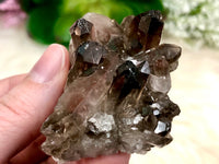 Raw Smoky Quartz Cluster 58mm AQC - Crystal Grid - Altar Decor - Purification Crystal - Intuition - Grounding