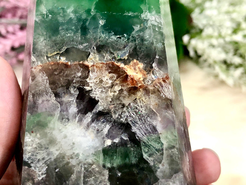 Large Rainbow Fluorite Tower 108mm ARF