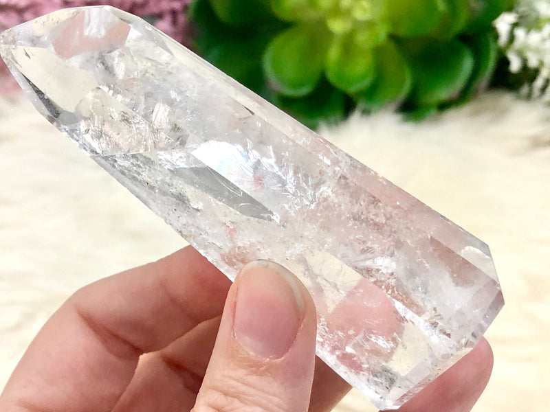 Crystal Quartz Point 92mm ARO - Crown Chakra Stone