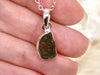 Genuine Moldavite Pendant Necklace in Sterling Silver - Crown & Heart Chakra Jewelry - Stone of Transformation - Tektite Jewelry