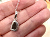Genuine Moldavite Pendant Necklace in Sterling Silver - Crown & Heart Chakra Jewelry - Stone of Transformation - Tektite Jewelry
