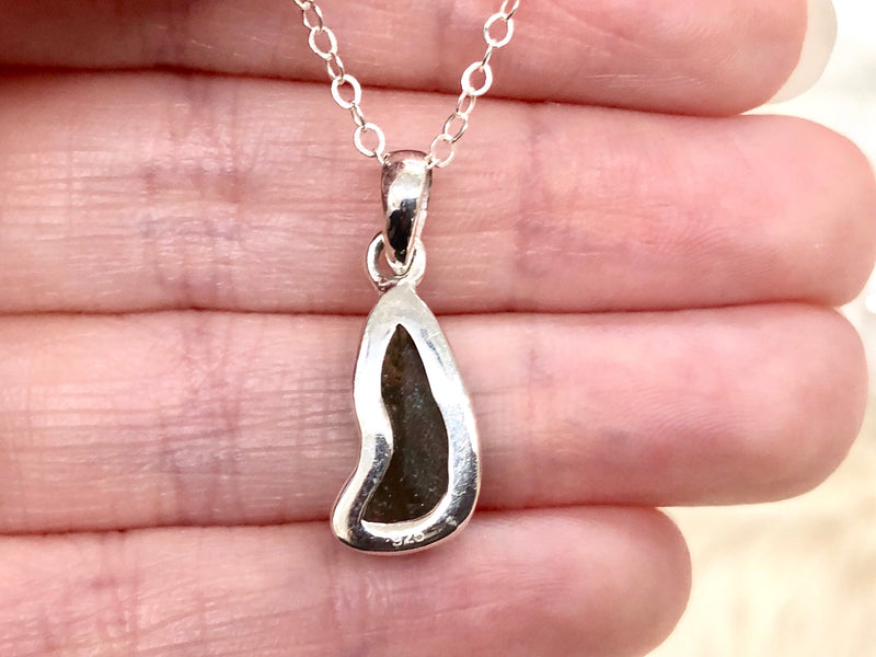 Genuine Moldavite Pendant Necklace in Sterling Silver - Crown & Heart Chakra Jewelry - Stone of Transformation - Tektite Jewelry