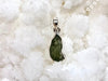 Genuine Moldavite Pendant Necklace in Sterling Silver - Crown & Heart Chakra Jewelry - Stone of Transformation - Tektite Jewelry