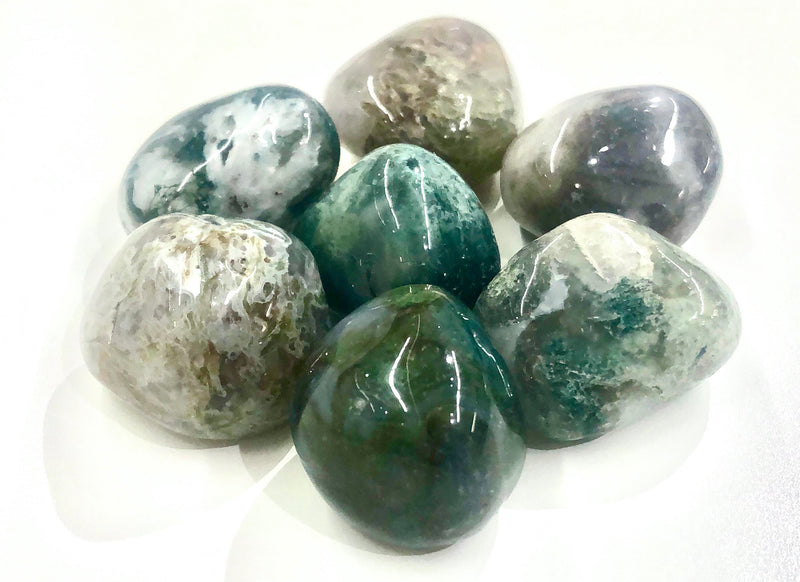 Tumbled Green Moss Agate - Heart Chakra