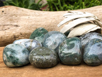 Tumbled Green Moss Agate - Heart Chakra