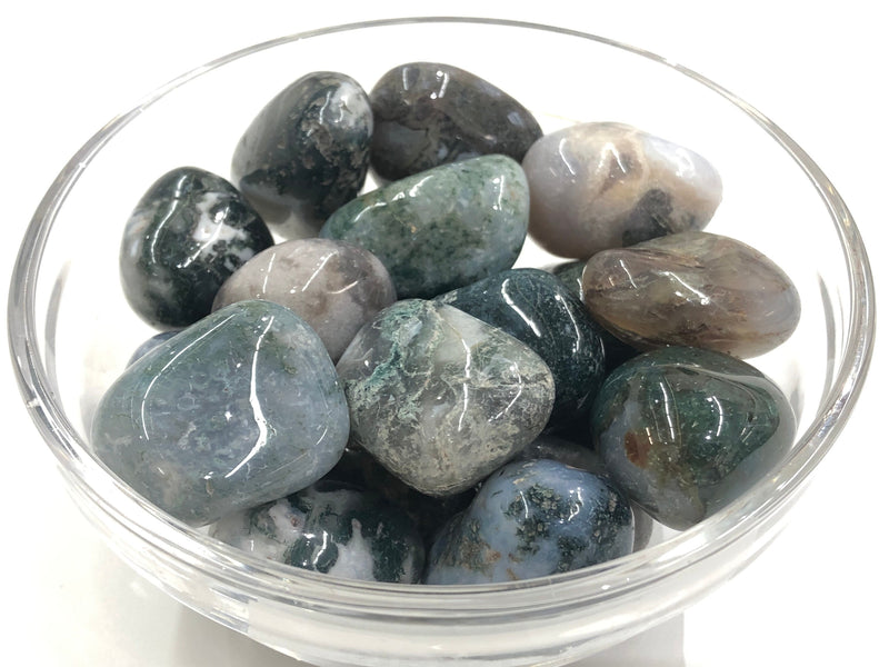 Tumbled Green Moss Agate - Heart Chakra