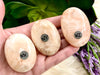 Stilbite Palm Stones - Heart Chakra stone - Third Eye Chakra stone - Crown Chakra stone