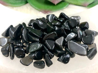 Black Obsidian Gem Chips - Root Chakra Stone - Loose Crystals - Spell Jar - Intention Tools