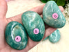 Amazonite Palm Stone - Heart and Throat Chakra - Reiki Healing Stone