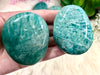 Amazonite Palm Stone - Heart and Throat Chakra - Reiki Healing Stone