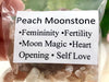 Peach Moonstone Chips -  Heart and Solar Plexus Chakra Stone - Loose Crystals - Spell Jar - Intention Tools