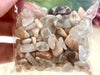 Peach Moonstone Chips -  Heart and Solar Plexus Chakra Stone - Loose Crystals - Spell Jar - Intention Tools