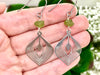 Raw Peridot and Stainless Steel Earrings - August Birthstone