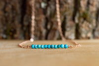 Real Dainty Turquoise Necklace - Sagittarius & December Birthstone