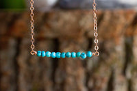 Real Dainty Turquoise Necklace - Sagittarius & December Birthstone