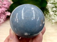 Angelite Sphere 47mm WC  - Throat Chakra Stone