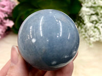 Angelite Sphere 47mm WC  - Throat Chakra Stone