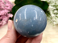 Angelite Sphere 47mm WC  - Throat Chakra Stone