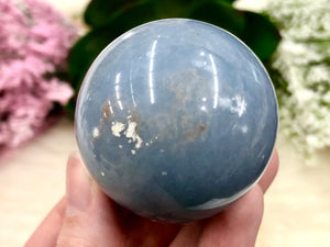 Angelite Sphere 47mm WC  - Throat Chakra Stone
