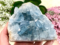 Celestite Crystal Cluster Freeform 105mm AAF - Crown Chakra - Third Eye Chakra - Throat Chakra