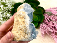 Celestite Crystal Cluster Freeform 105mm AAF - Crown Chakra - Third Eye Chakra - Throat Chakra