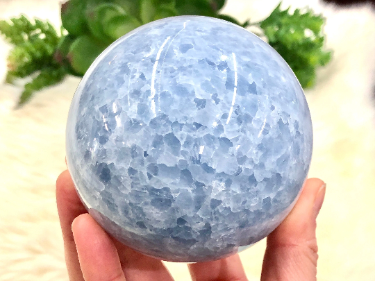 Blue Calcite Sphere 84mm GI