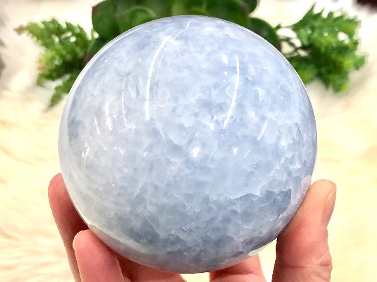 Blue Calcite Sphere 84mm GI