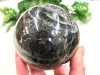 Black Moonstone 76mm Sphere GJ