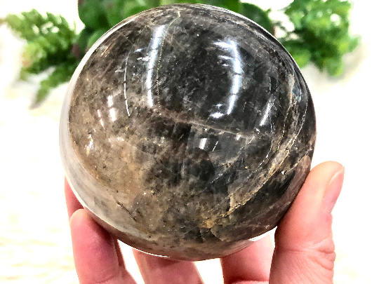 Black Moonstone 76mm Sphere GJ