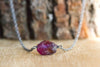 Dainty Raw Garnet January Birthstone Bar Necklace