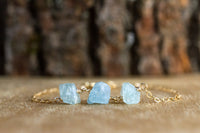 Raw Aquamarine Bracelet