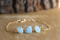 Raw Aquamarine Bracelet