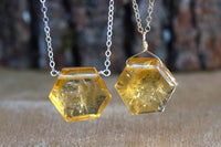 Citrine Pendant or Bar Style Necklace