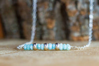 Dainty Larimar Bar Necklace