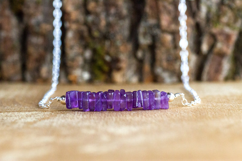 Amethyst Bar Necklace