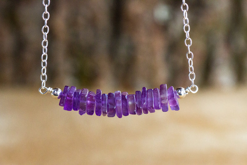 Amethyst Bar Necklace