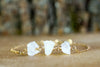 Engraved Raw Moonstone Bracelet