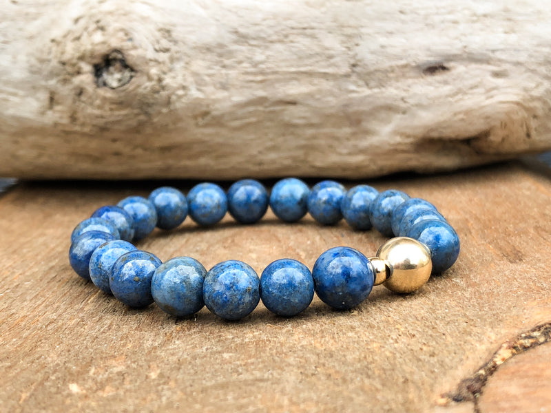 Lapis Lazuli Stacking Mala Bracelet